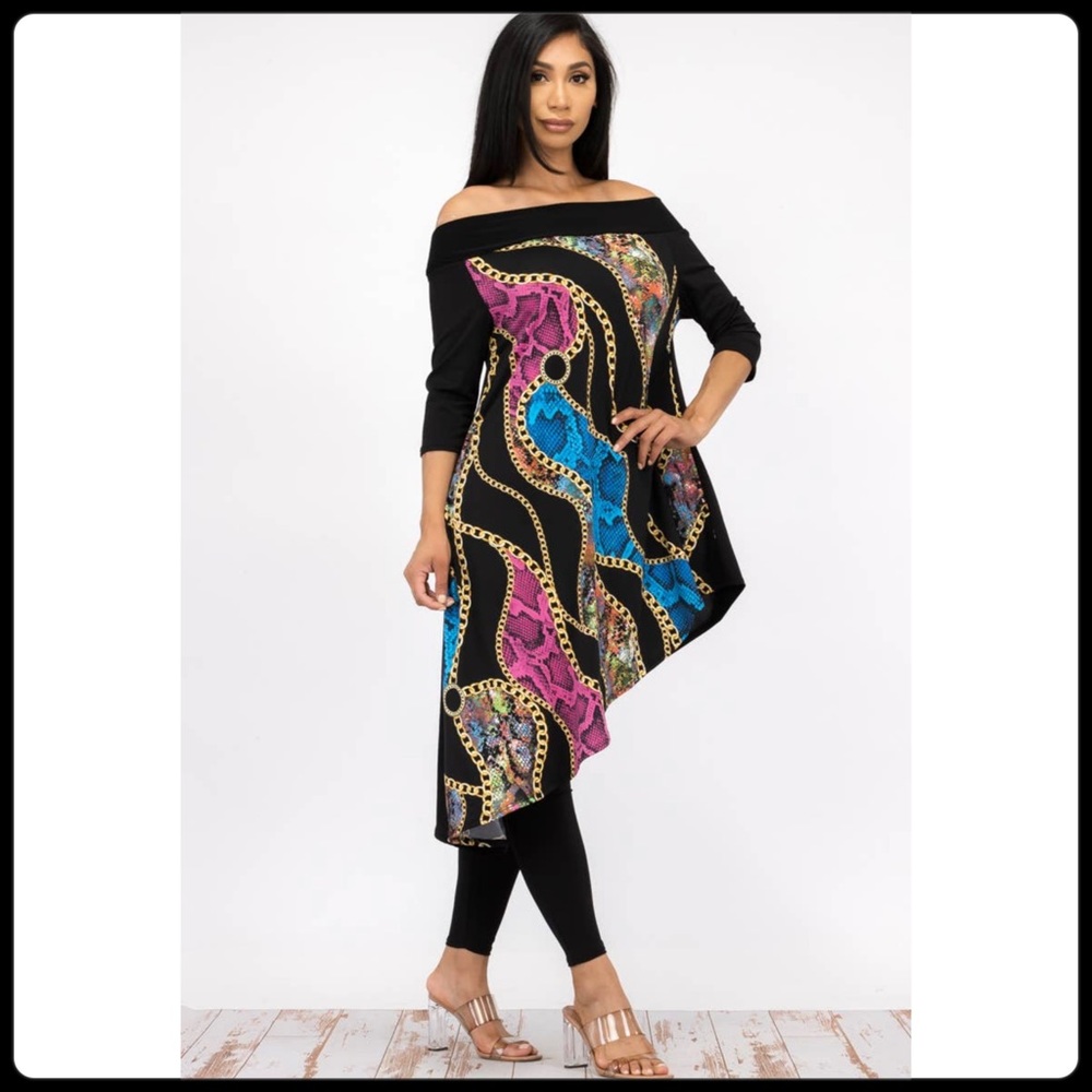 Two-Piece Chain Print Pants Set, Sizes Small - 3XLarge